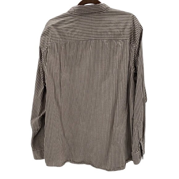 Columbia Sportswear Long Sleeve Button Down Shirt Brown/White Men Size XL - Picture 2 of 5